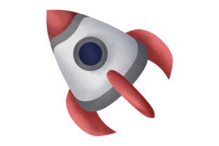 Cute Little Rockets Cute Little Rocket, Watercolor SVG Cut file by Creative Fabrica Crafts ...