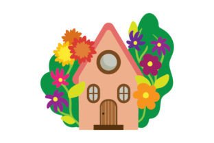 Spring House Svg House with Spring Flowers SVG Cut file by Creative Fabrica Crafts ...