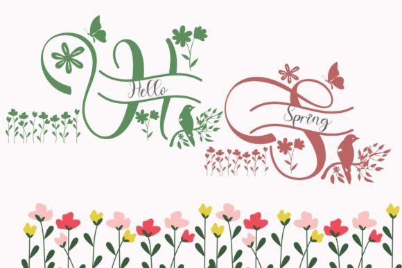 Cute Spring Monogram Font - Preview 2