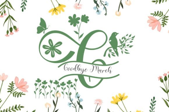 Cute Spring Monogram Font - Preview 4