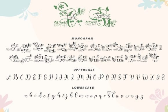Cute Spring Monogram Font - Preview 5