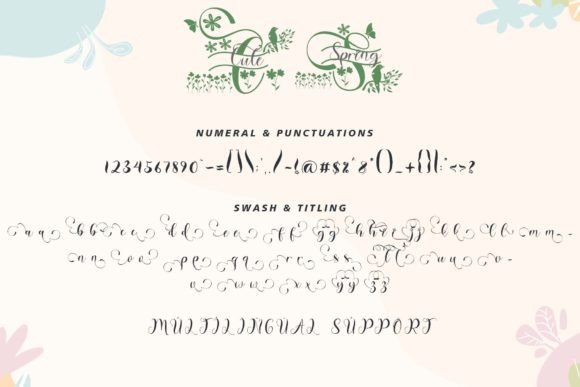 Cute Spring Monogram Font - Preview 6