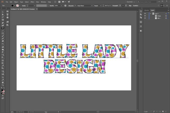 Daisy Flower Font - Preview 1
