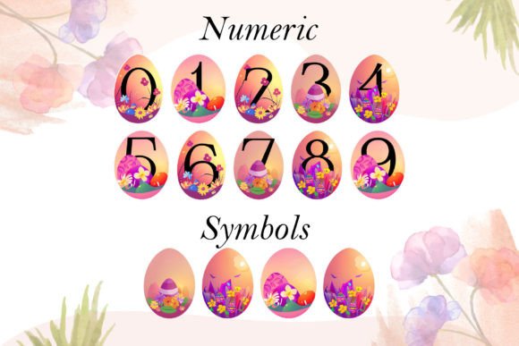 Egg Floral Font - Preview 2
