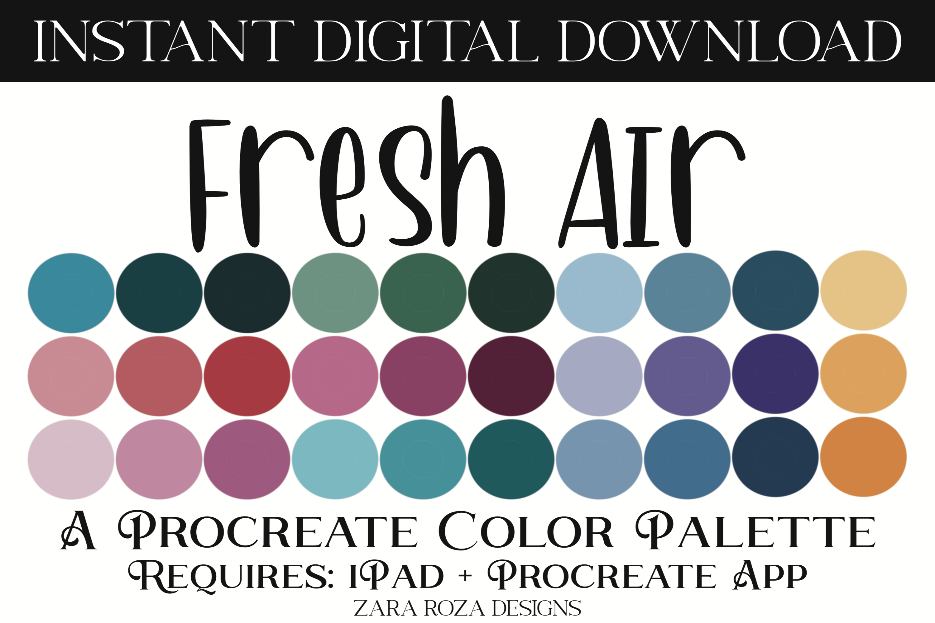 Fresh Air Procreate Color Palette