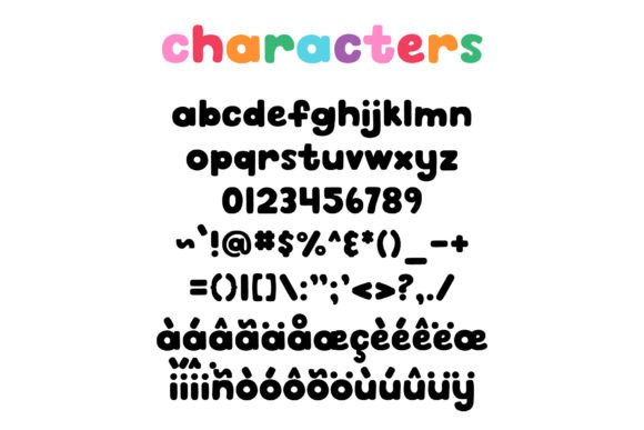 Gummy Candies Font PNG with transparent background - Preview 1