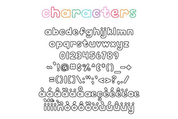 Gummy Candies Font PNG with transparent background - Preview 2
