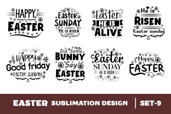 Happy Easter Sublimation Bundle Set 9 Graphics