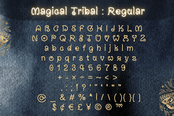 Magical Tribal Font PNG with transparent background - Preview 1