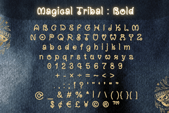 Magical Tribal Font PNG with transparent background - Preview 2