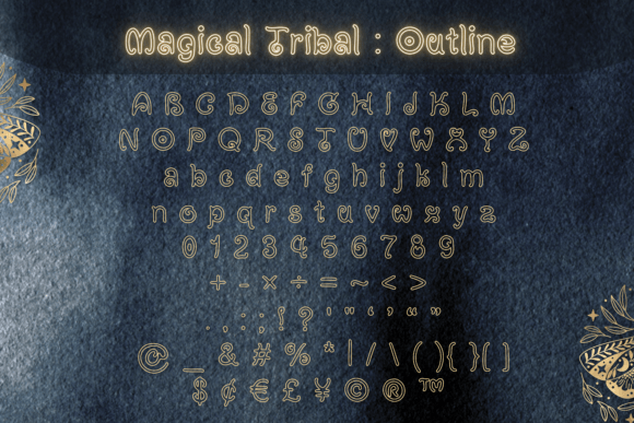 Magical Tribal Font PNG with transparent background - Preview 4