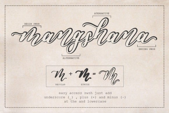 Mangshana Font PNG with transparent background - Preview 3