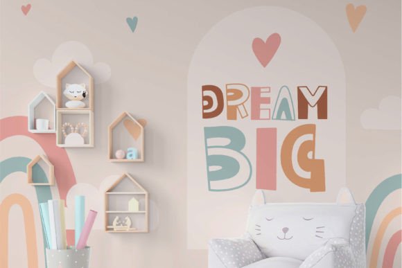 Rainbow Cutout Font font preview - 3