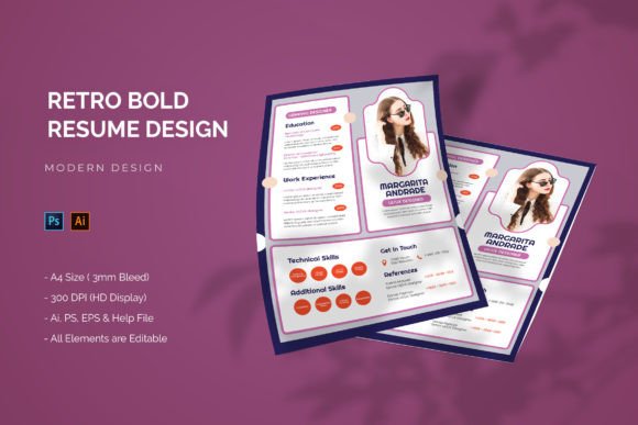 Retro Bold - Resume Template