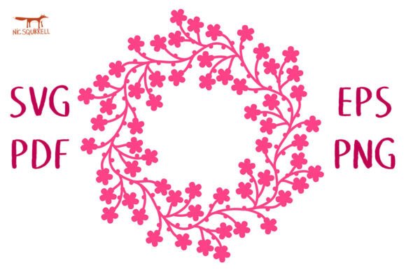 Spring Blossom Wreath SVG Cut File Graphic by Nic Squirrell · Creative ...