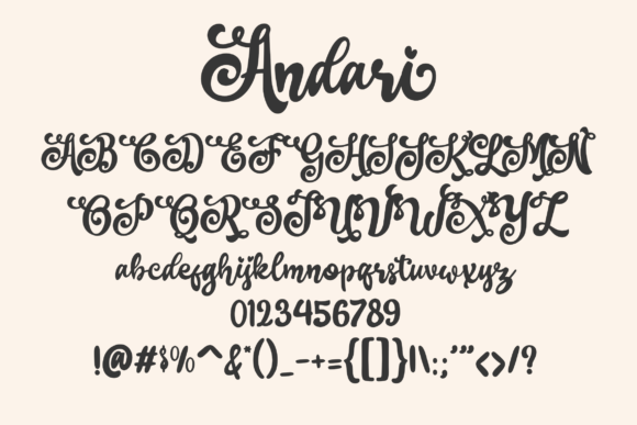 Andari Font - Preview 1