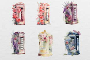 Phonebooth Graphics British Flower Phonebooth Clipart Bundle Graphic by BLDGtheBrand ...