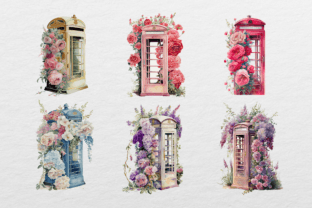 Phonebooth Graphics British Flower Phonebooth Clipart Bundle Graphic by BLDGtheBrand ...