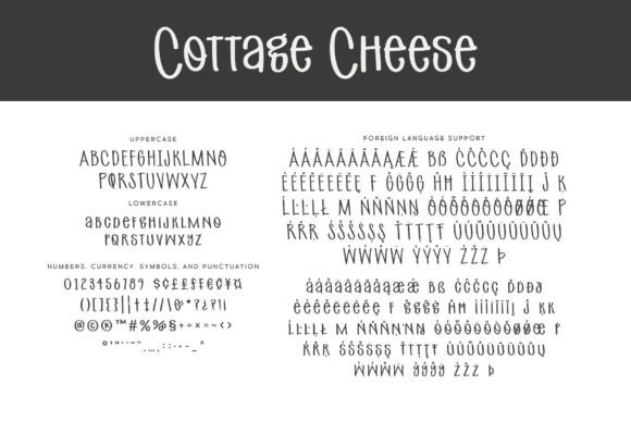Cottage Cheese Font PNG with transparent background - Preview 1