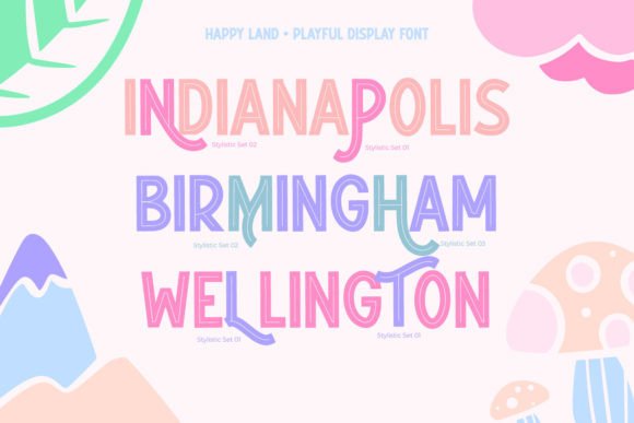 Happy Land Font PNG with transparent background - Preview 5