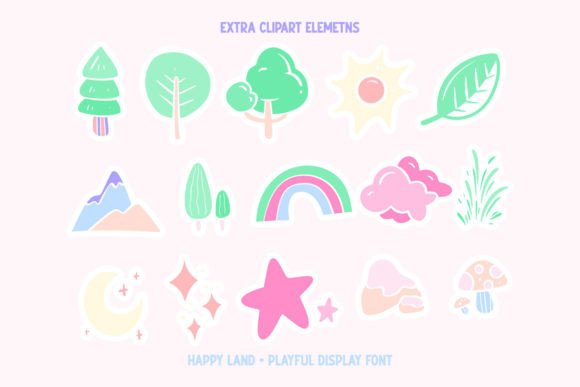 Happy Land Font PNG with transparent background - Preview 6