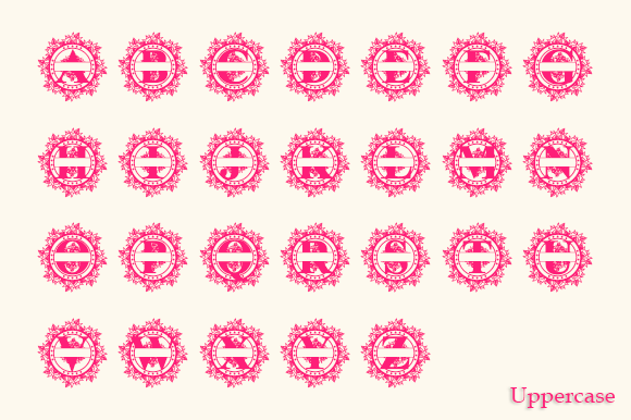 Kamille Monogram Font PNG with transparent background - Preview 3