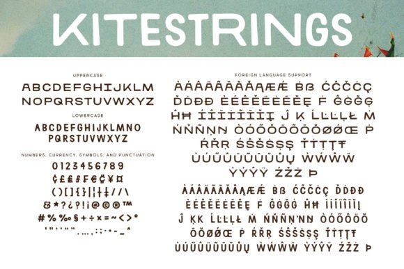Kitestrings Font PNG with transparent background - Preview 1