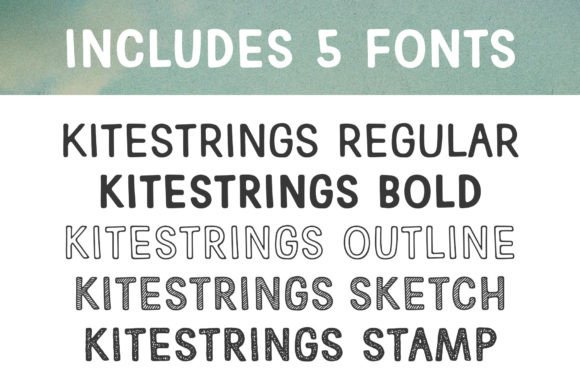 Kitestrings Font PNG with transparent background - Preview 3