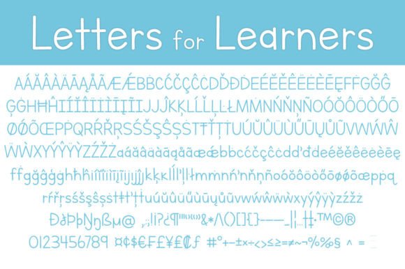 Letters for Learners Font PNG with transparent background - Preview 2