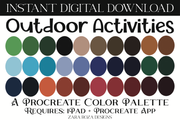 Outdoor Activities Procreate Palette