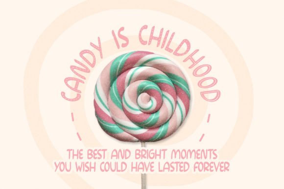 Rainbow Pancake Font PNG with transparent background - Preview 2