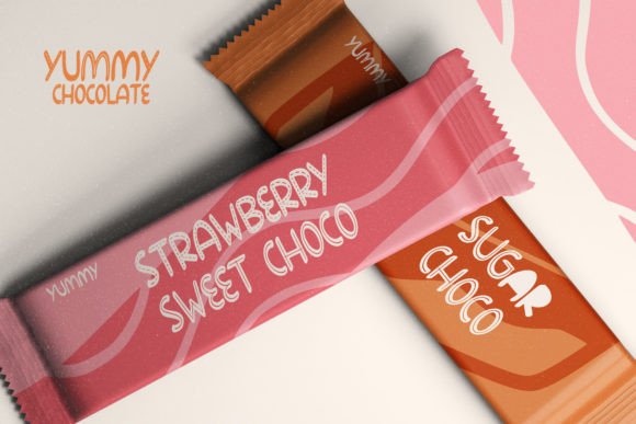 Rainbow Pancake Font PNG with transparent background - Preview 3
