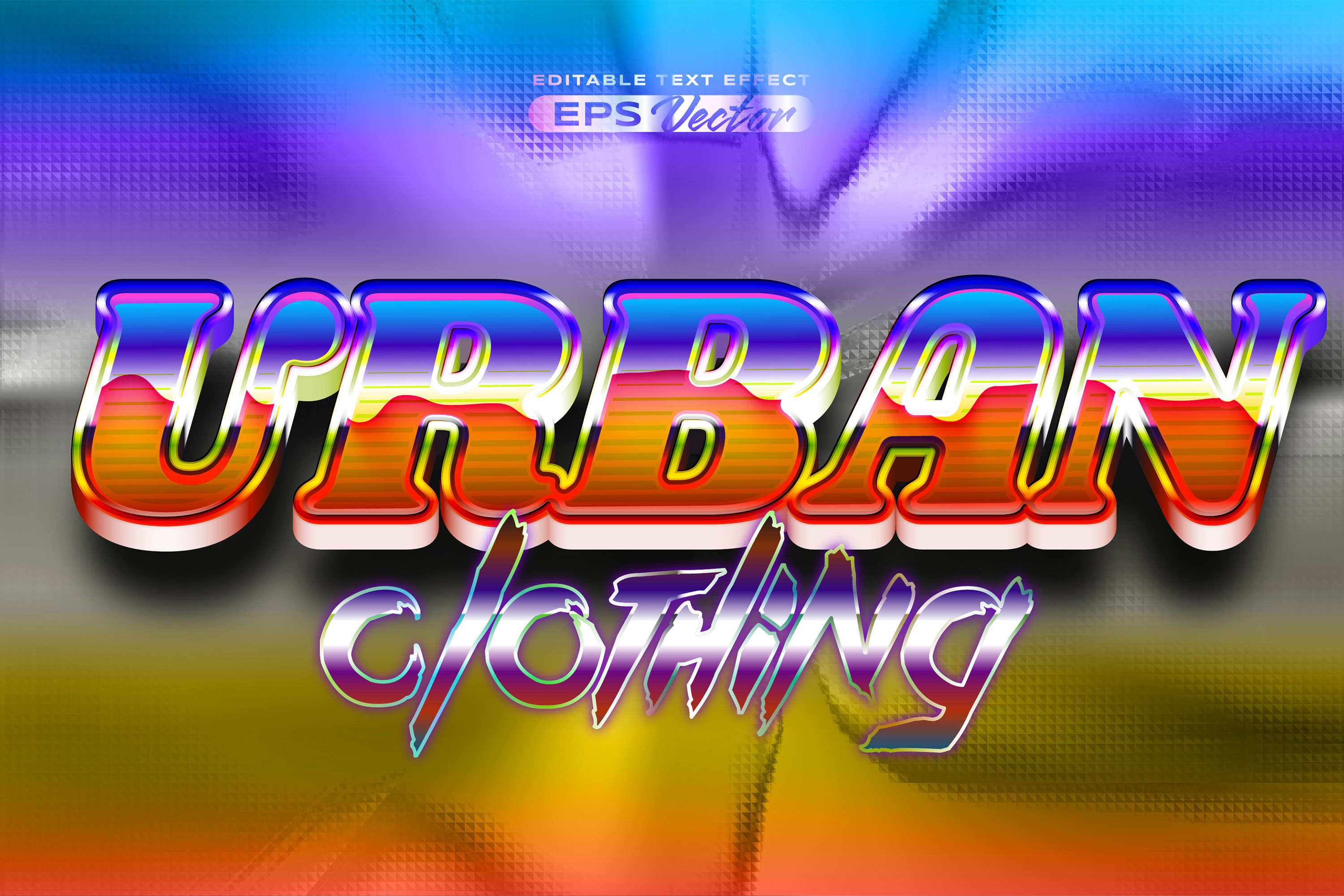 Retro Text Effect Urban Clothing Futuris