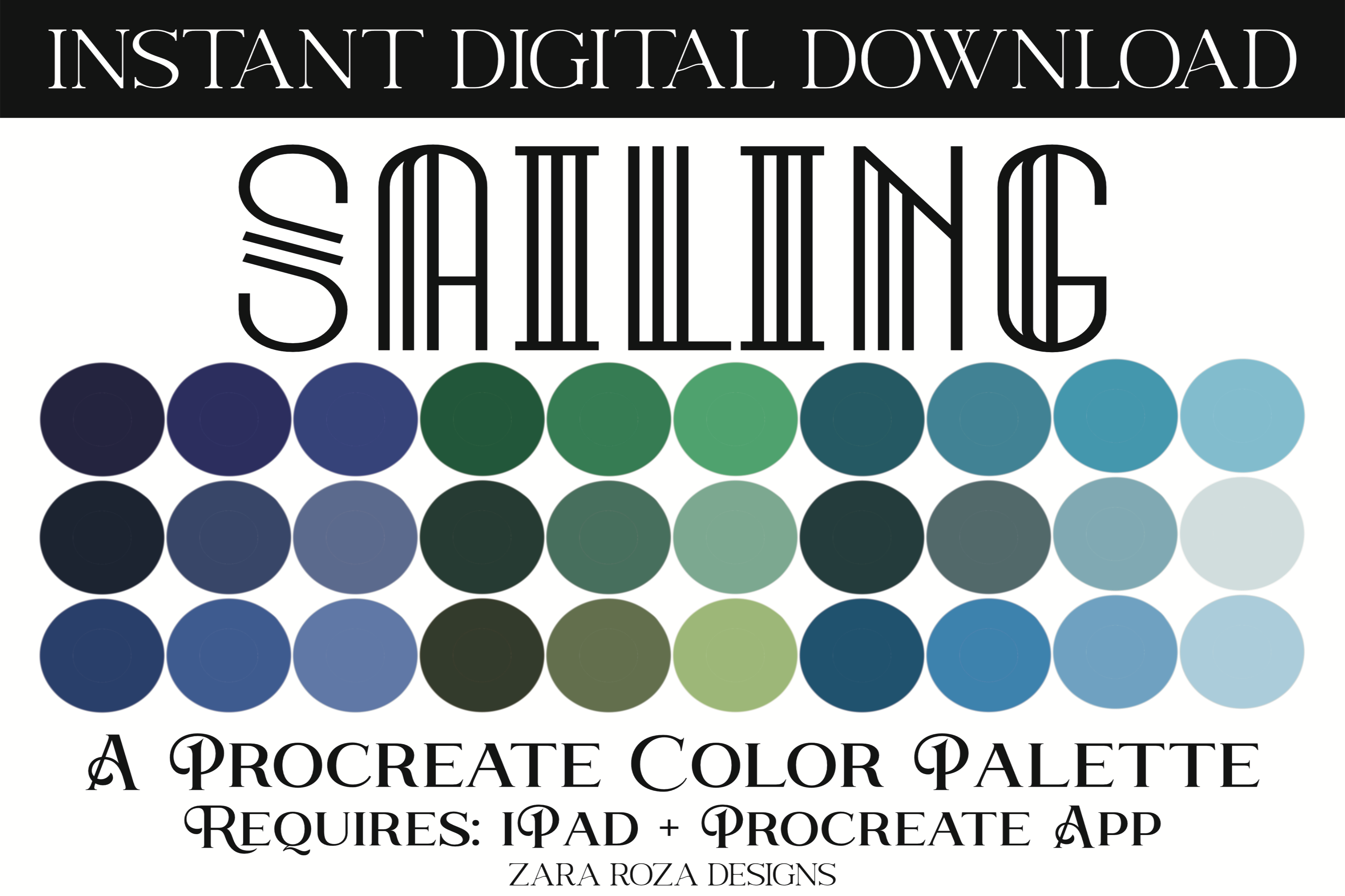 Sailing Procreate Color Palette