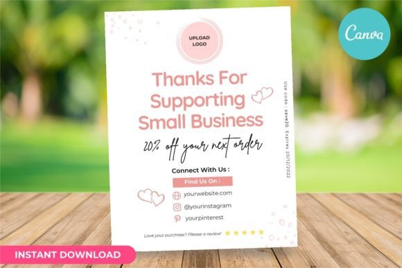 Thank You Card Business Template Canva