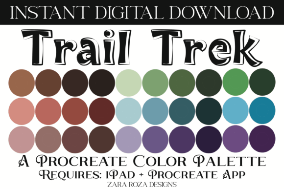 Trail Trek Procreate Color Palette