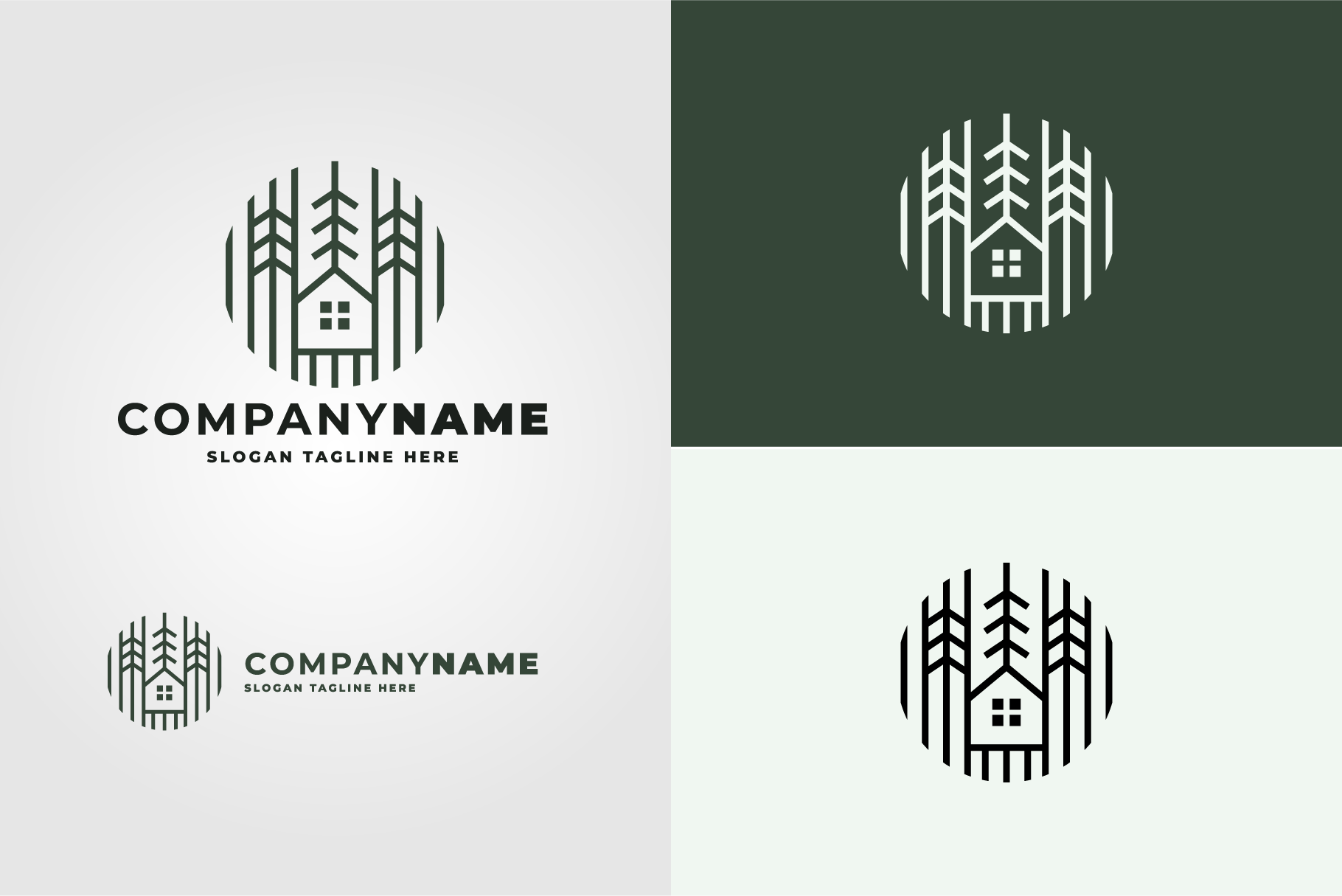 Tree Home Pro Logo Template Graphic by 10point5star · Creative Fabrica