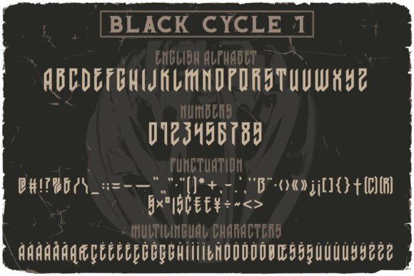 Black Cycle Font - Preview 1