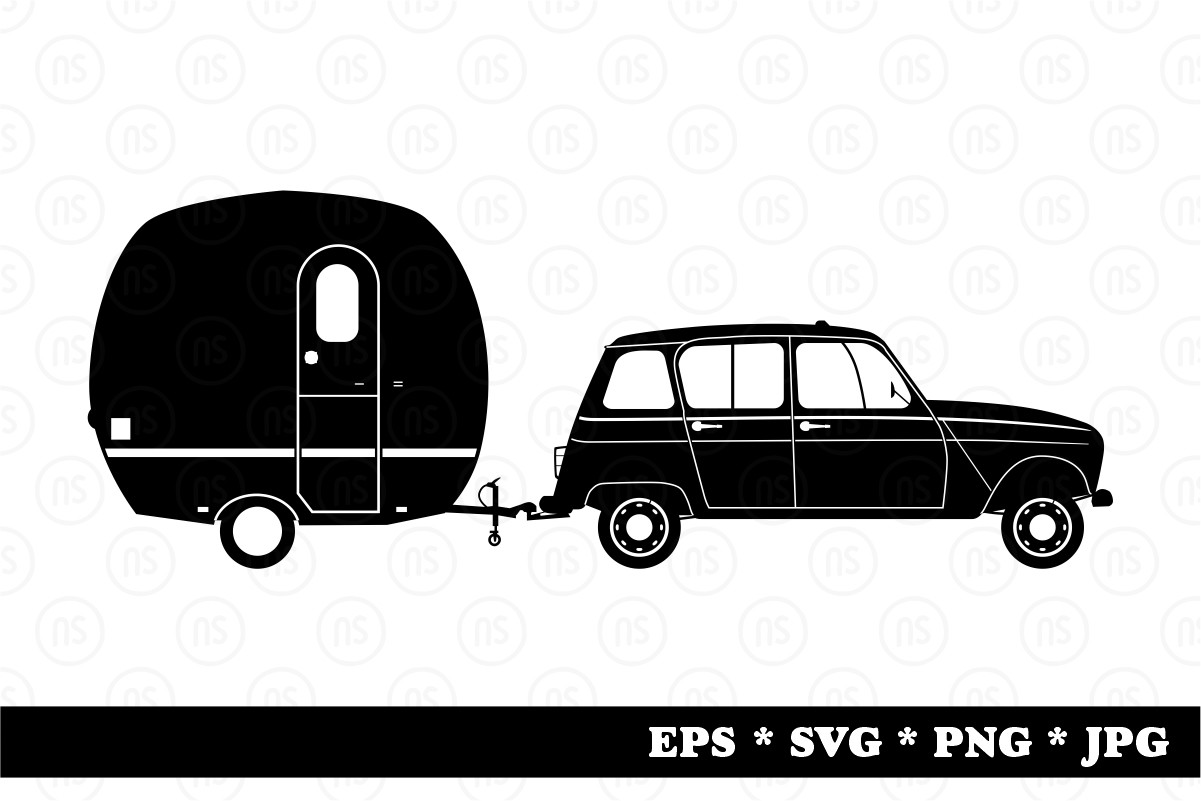 Car and Caravan. Graphic by norsob · Creative Fabrica