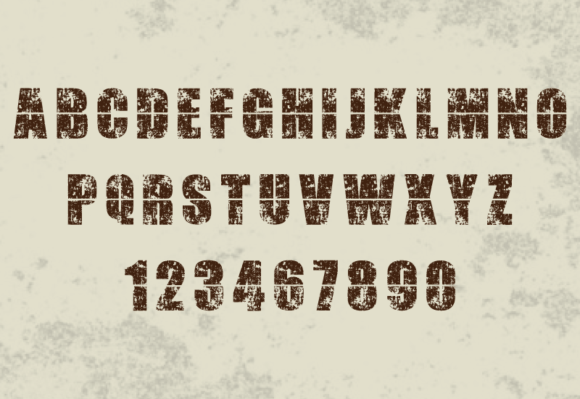 Cool Grunge Font PNG with transparent background - Preview 3