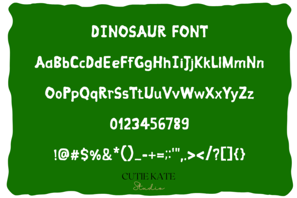 Dinosaur Font - Preview 1