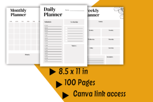 Editable Daily, Weekly & Monthly Planner Graphic by Freia ART design ...