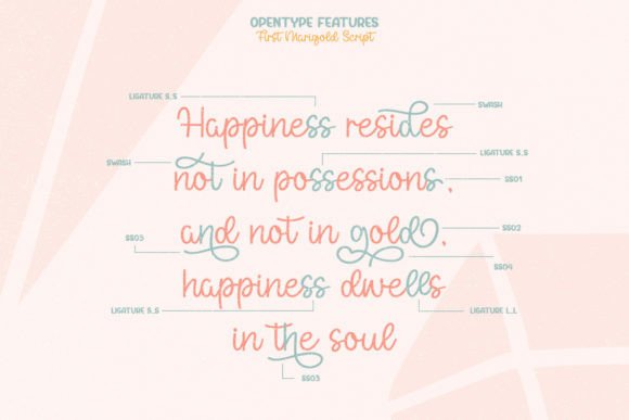 First Marigold Duo Font PNG with transparent background - Preview 6
