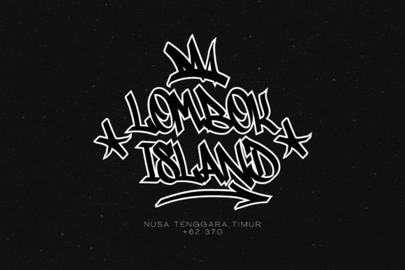 Graffiti Hipster Font PNG with transparent background - Preview 2