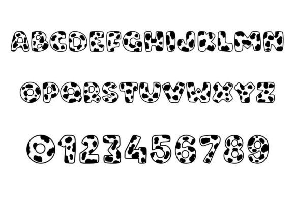 Happy Cow Font PNG with transparent background - Preview 4