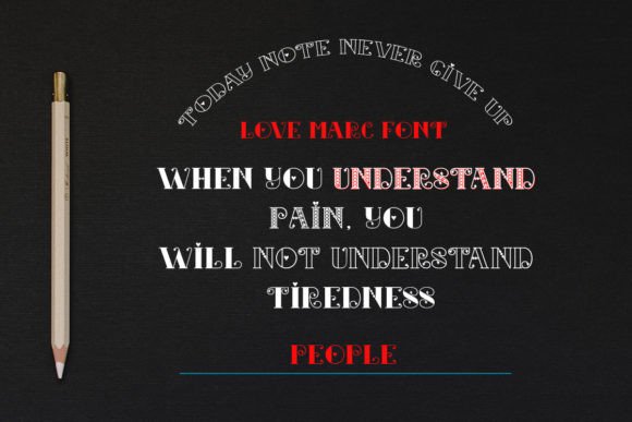 Love March Font PNG with transparent background - Preview 2