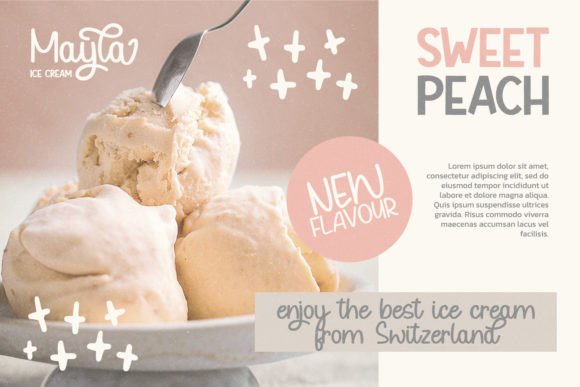 Milk Water Duo Font PNG with transparent background - Preview 2
