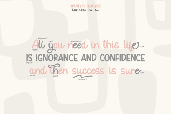 Milk Water Duo Font PNG with transparent background - Preview 6