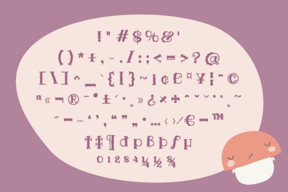 Mushgroof Font PNG with transparent background - Preview 4