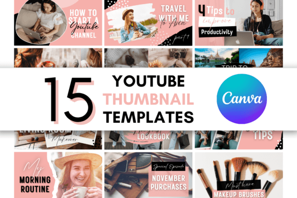 Pink YouTube Thumbnail Templates - Canva